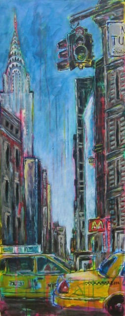 new york cabs 100 x 40