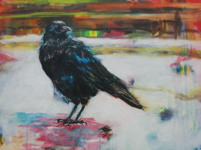 komischer vogel 60 x 80